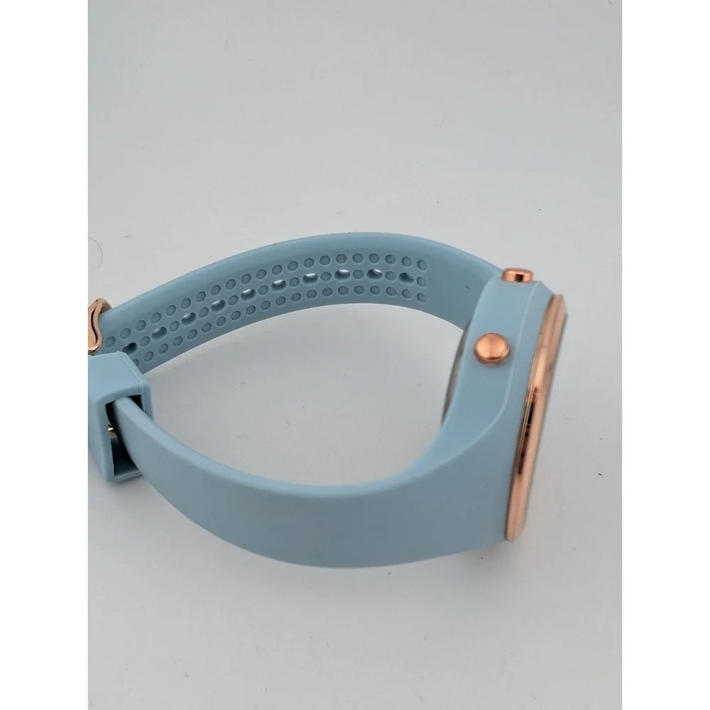 XCZAP Digital Watch Women 38mm‎ Case Light Blue Silicone Band- New Battery
